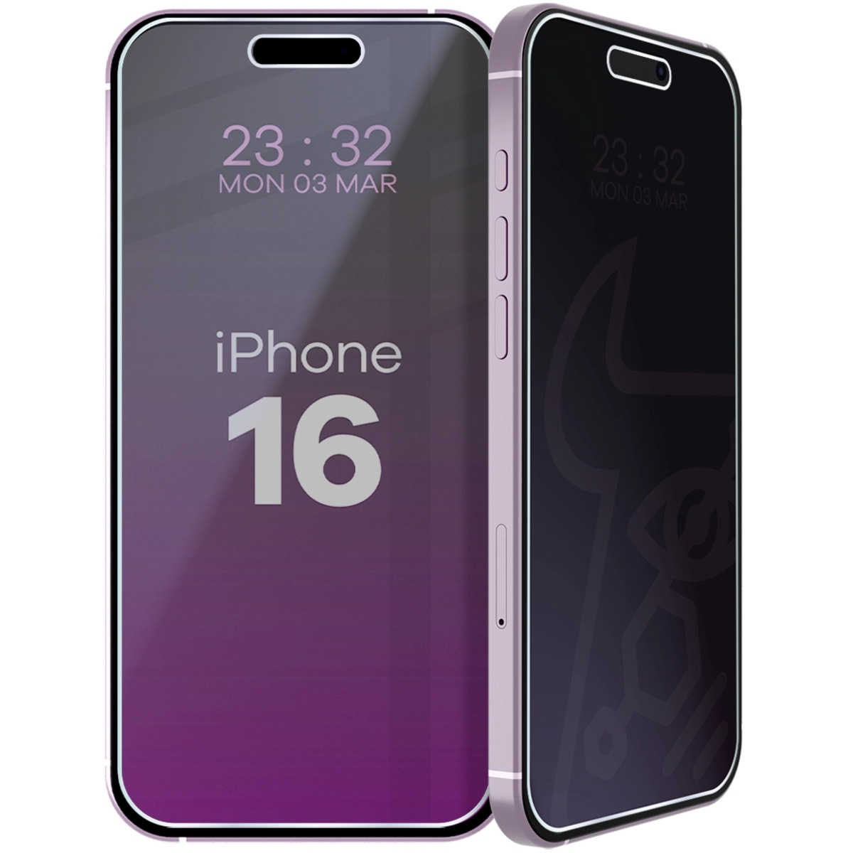 Prywatyzujące szkło hybrydowe Bizon Hybrid Shadow do iPhone 16, matowe