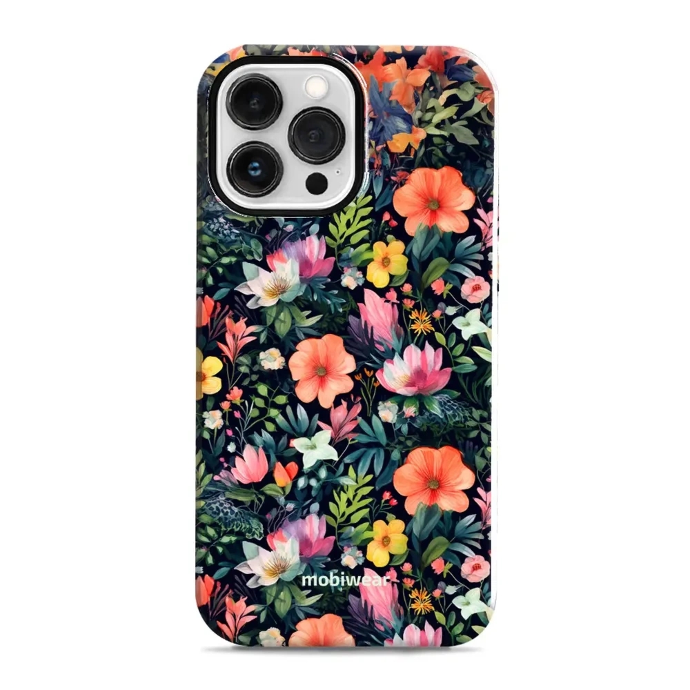 Etui ochronne do iPhone 13 Pro Max, Mobiwear Elite Pro, kolorowo-kwieciste