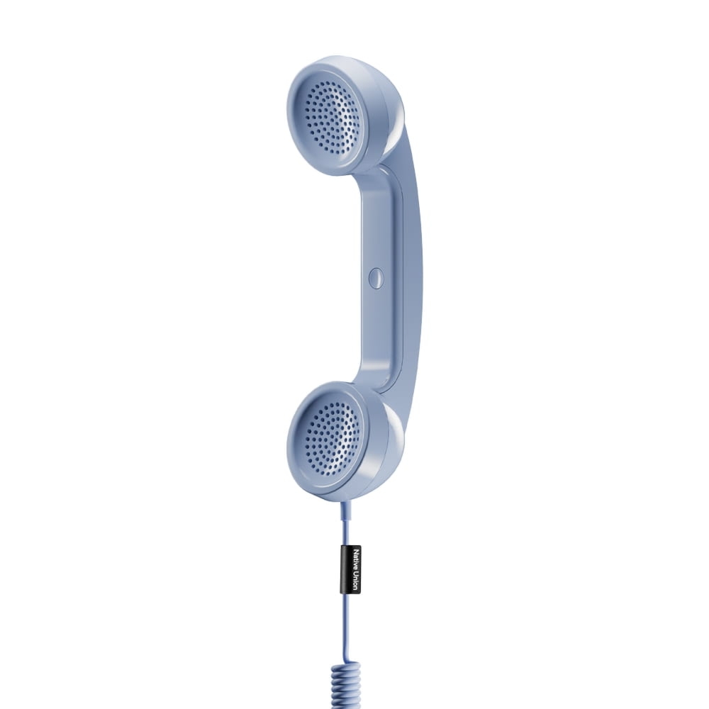 Słuchawka telefoniczna USB-C, Native Union Pop Phone, odbieranie i kończenie połączeń, niebieska