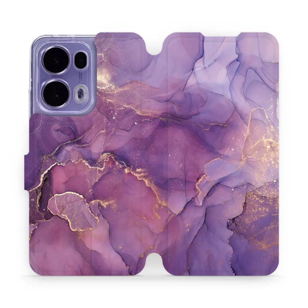 Etui z klapką do Oppo Reno13 Pro, Mobiwear Book, fioletowe