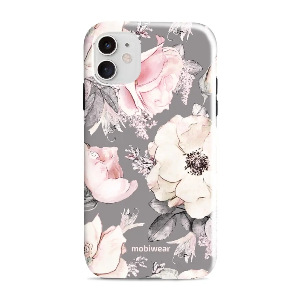 Etui ochronne do iPhone 11, Mobiwear Elite Pro, różowo-kwieciste