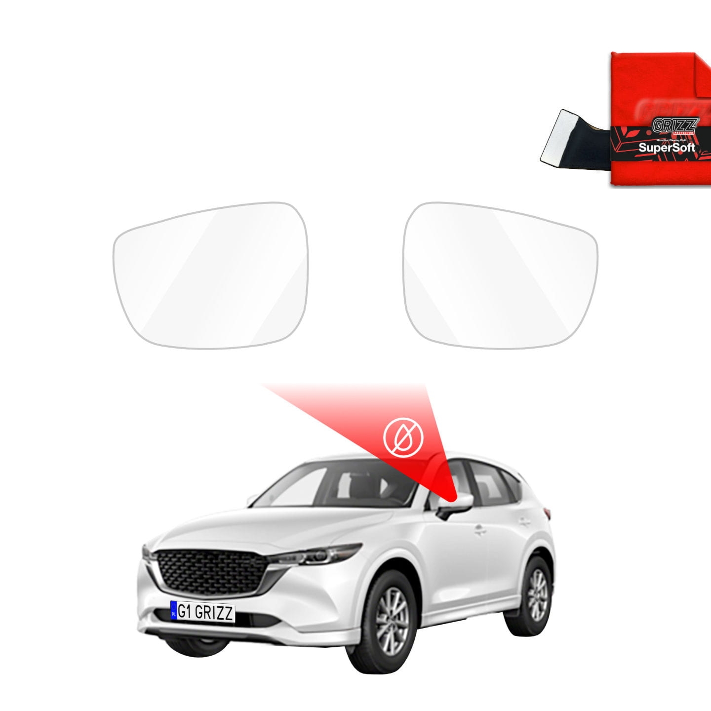 Folia przeciwdeszczowa Grizz Protector na lusterka do Mazda CX-5 (2017-2026)