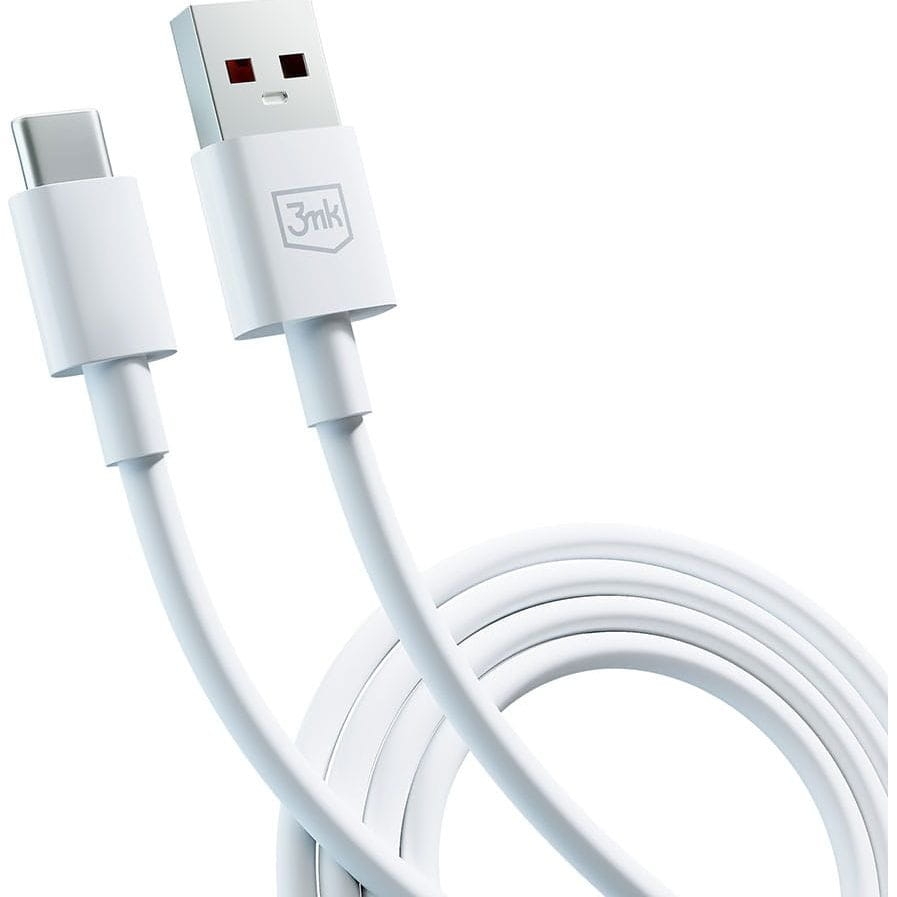 Image of Kabel 3mk Hyper Cable USB-A do USB-C, 60W, 3A, 1,2m, biały