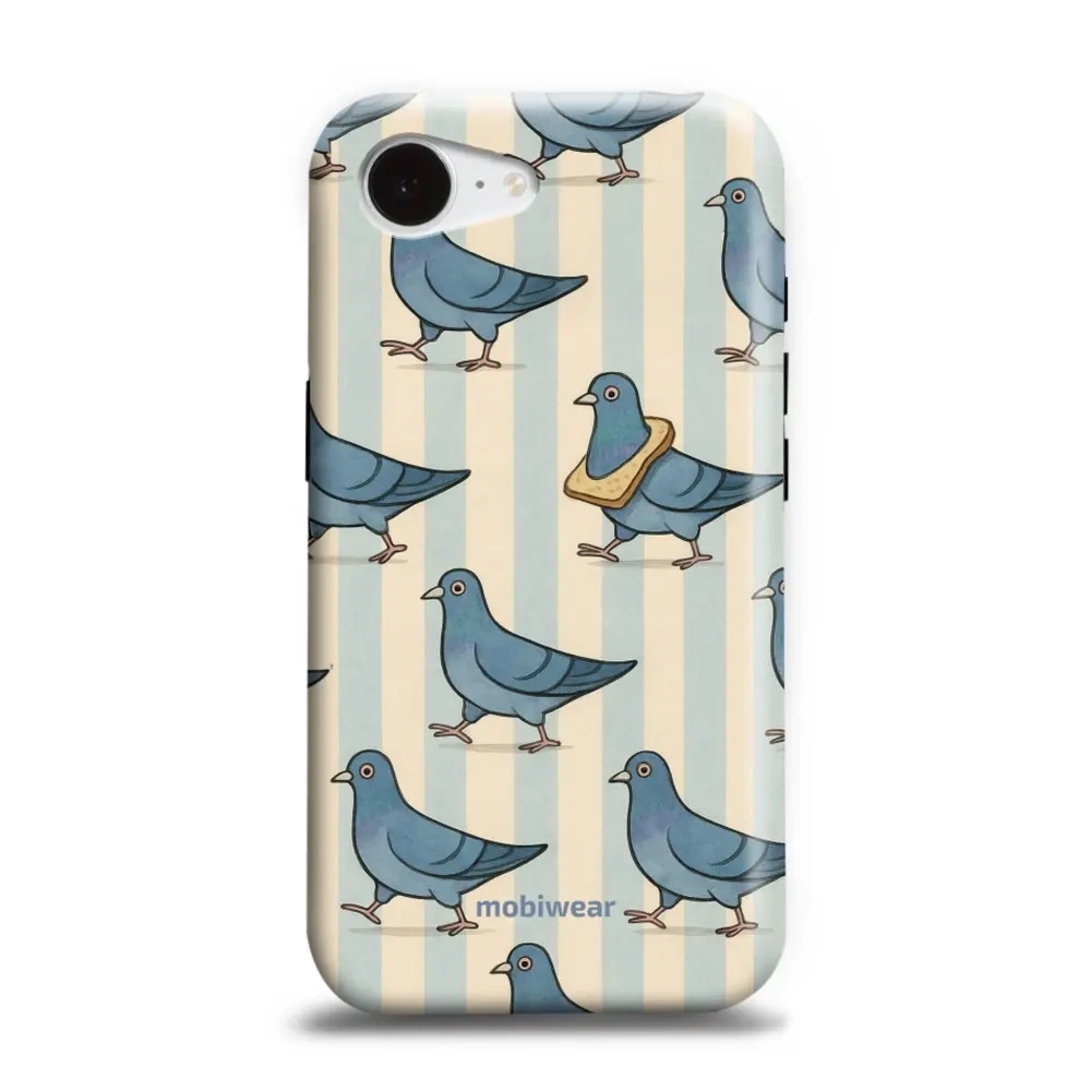 Etui ochronne do iPhone 17e / 16e, Mobiwear Elite Pro, błękitne gołębie