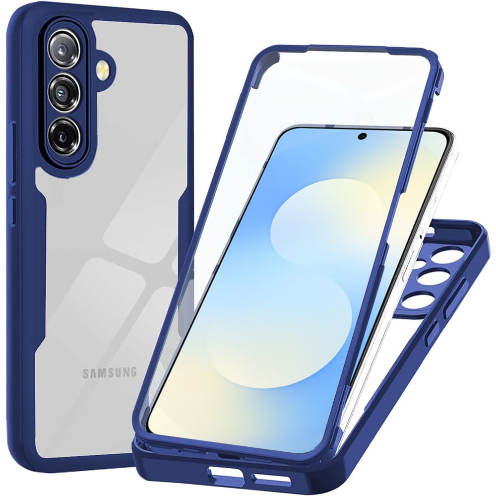 OUTLET: Etui 360 z ochroną na ekran Techsuit ColorVerse do Galaxy A57 5G, przezroczysto-granatowe