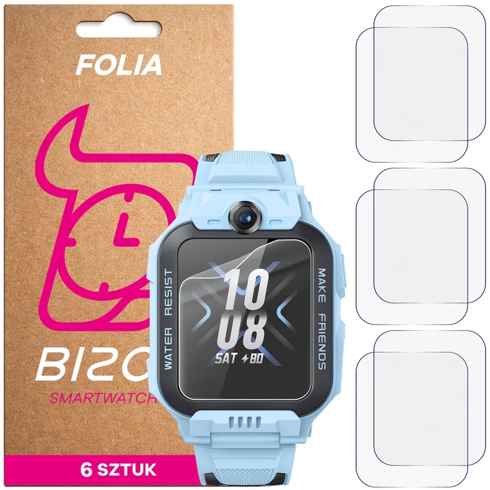 Folia ochronna na ekran zegarka Bizon Watch Film HydroFlex do imoo Z7, 6 sztuk