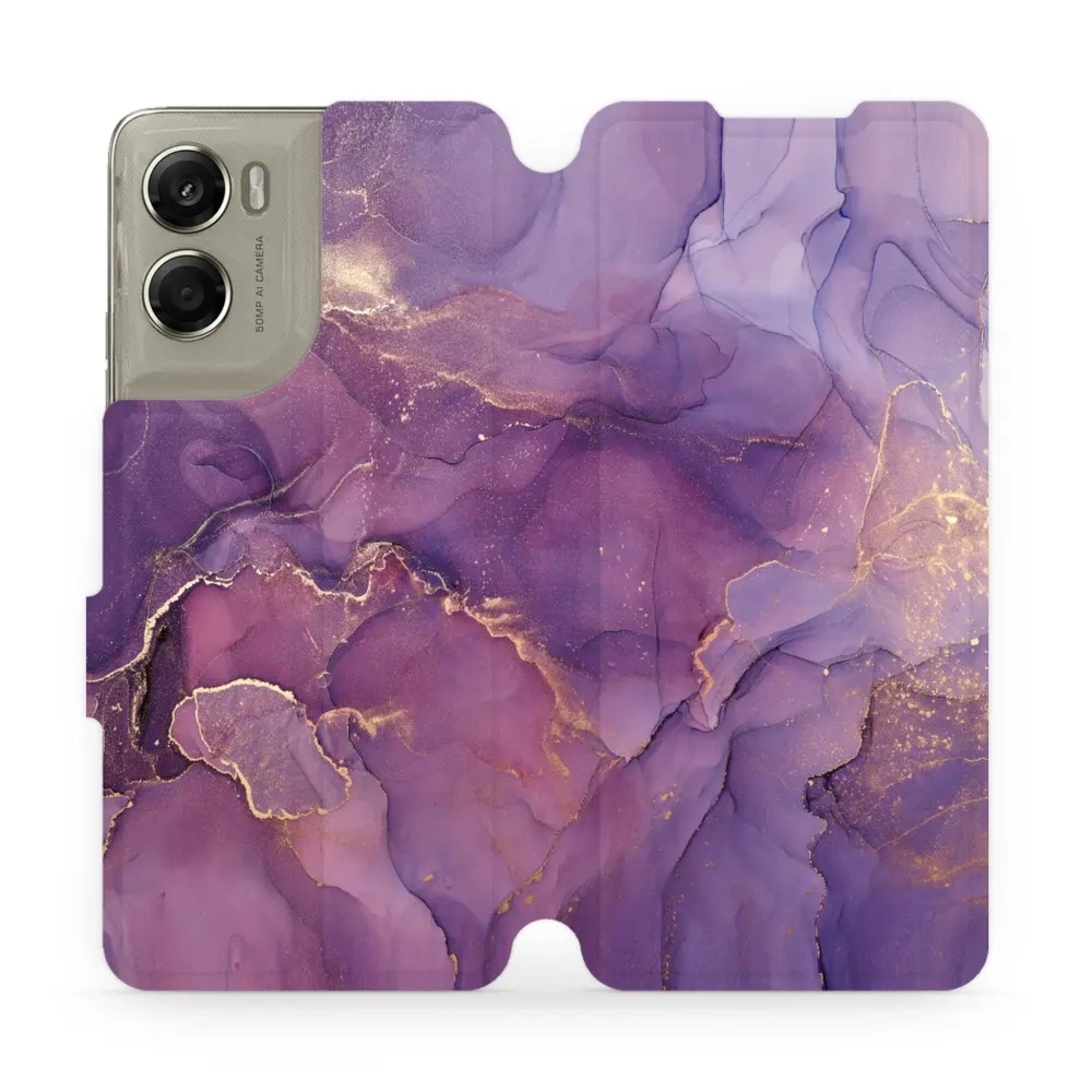 Etui z klapką do Motorola Moto G06 4G / Motorola Moto G06 Power 4G, Mobiwear Book, fioletowe