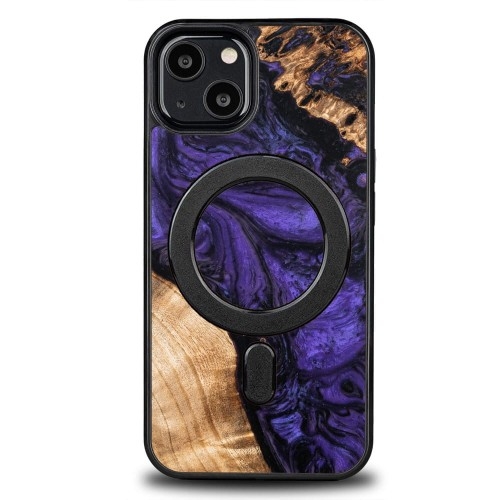 Image of Drewniane etui Bewood do iPhone 13, Violet MagSafe