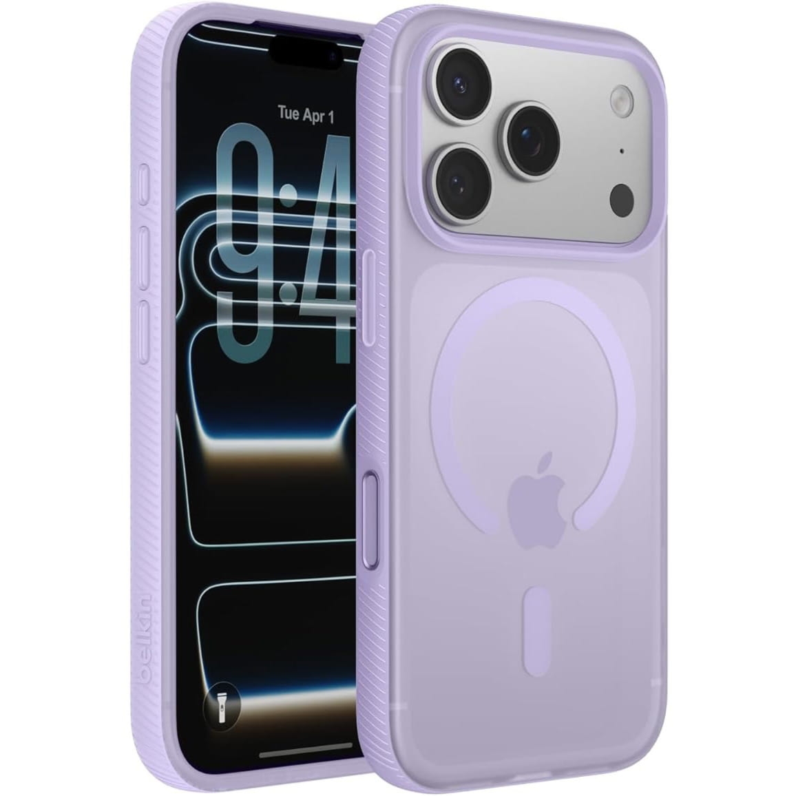 Etui Belkin SheerForce Grip (CC) do MagSafe do iPhone 17 Pro, fioletowe