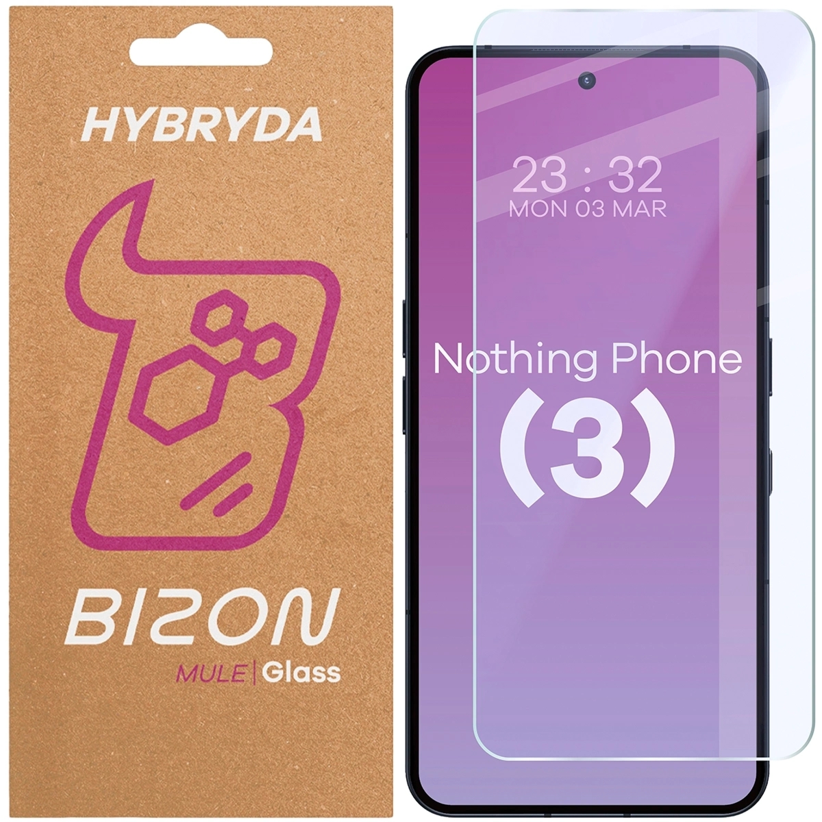 Elastyczne szkło hybrydowe Bizon Hybrid Mule do Nothing Phone (3)