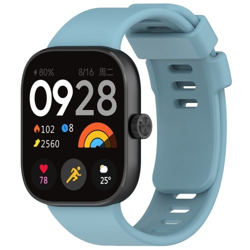 Image of Pasek Bizon Strap Watch Silicone do Xiaomi Redmi Watch 4 / Xiaomi Band 8 Pro, błękitny