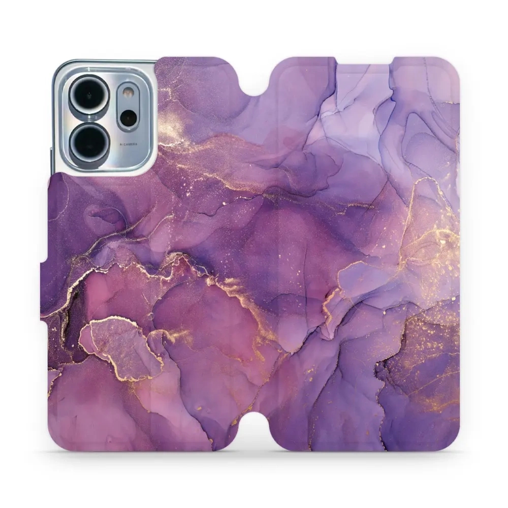 Etui z klapką do Oppo Reno 14 F, Mobiwear Book, fioletowe