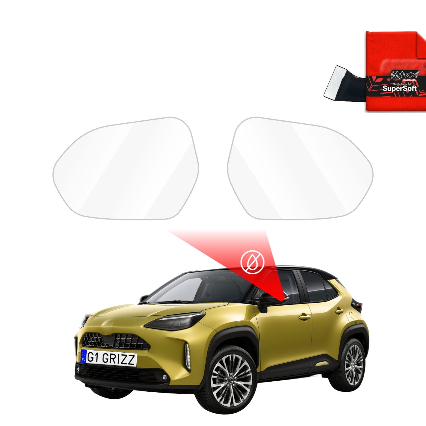 Folia przeciwdeszczowa Grizz Protector na lusterka do Toyota Yaris Cross (2020-2026)