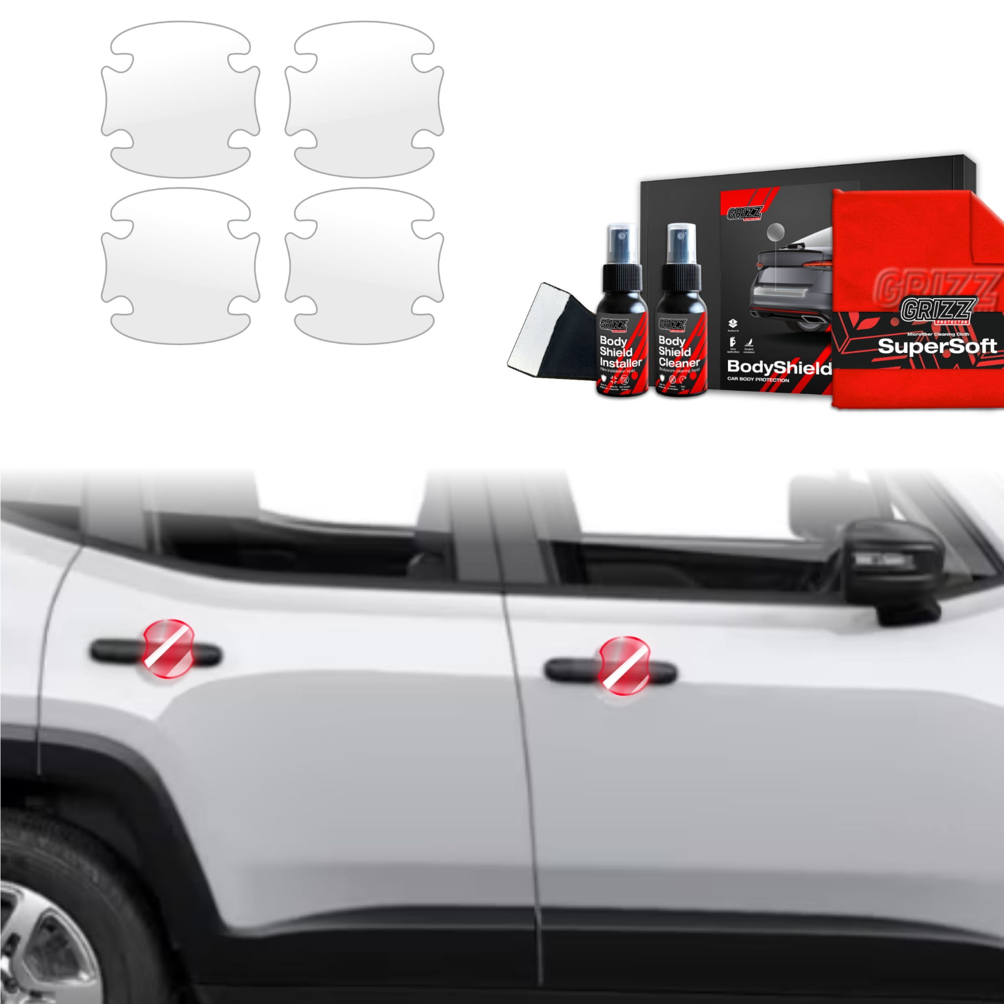 4w1 Folia ochronna Grizz Protector pod klamki do Jeep Renegade (2022-2026)