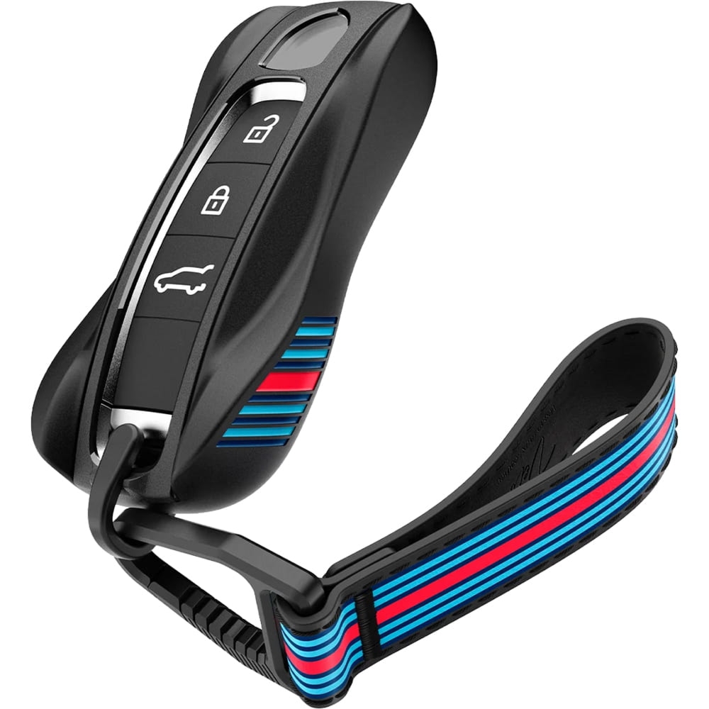 Etui na kluczyk samochodowy do Porsche 911 / Cayenne / Panamera / Taycan, Spigen PK100 Key Fob Case + karabińczyk, czarne