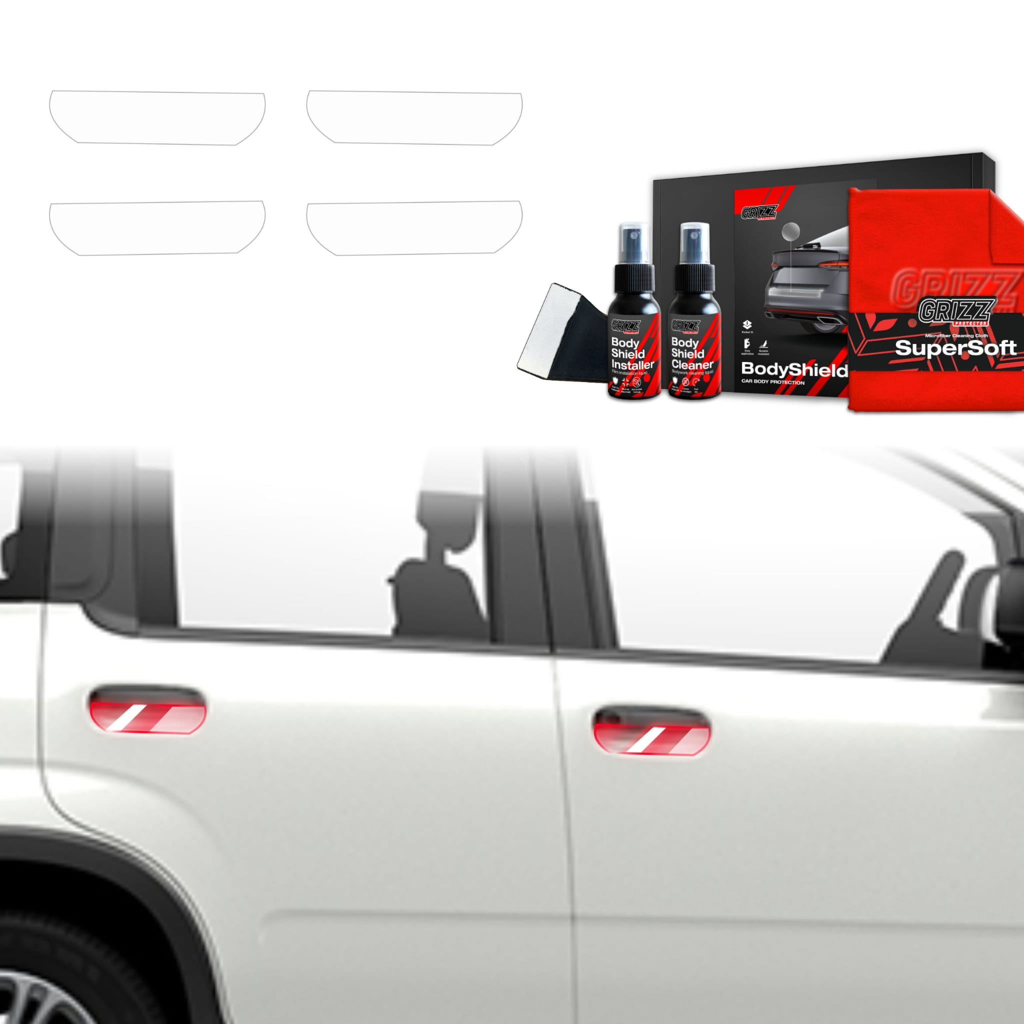 4w1 Folia ochronna Grizz Protector pod klamki do Fiat Panda (2020-2026)