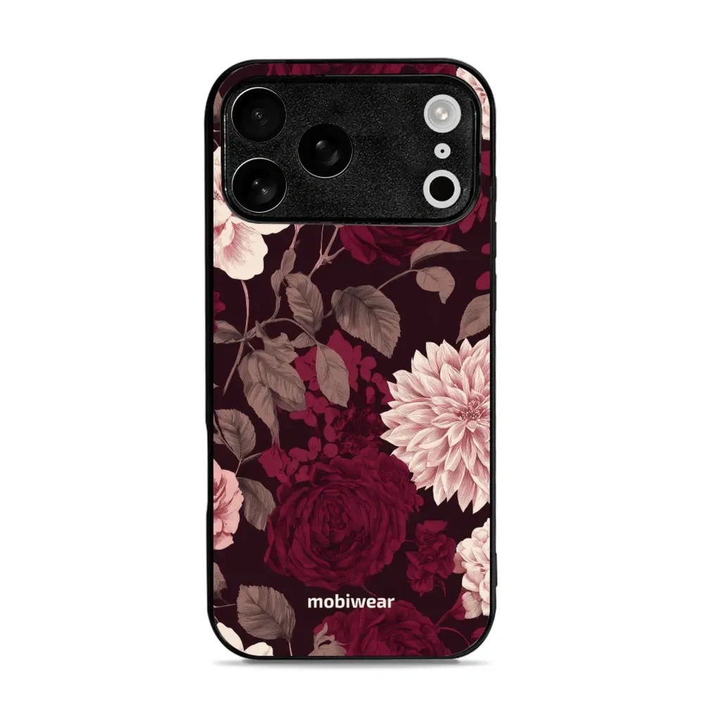 Etui ochronne do iPhone 17 Pro Max, Mobiwear Glossy Case, wino i dalie