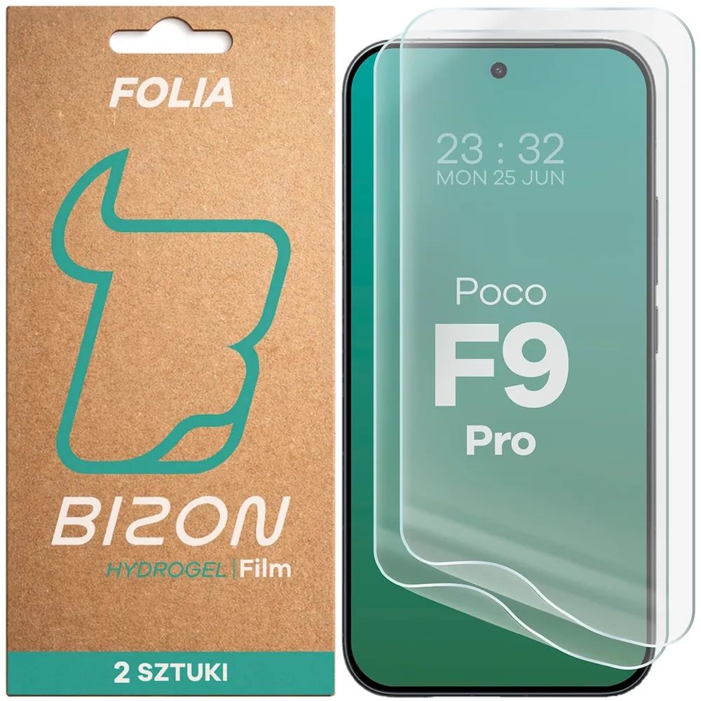 Folia hydrożelowa na ekran Bizon Film Hydrogel Front Duo do Xiaomi POCO F9 Pro, 2 sztuki