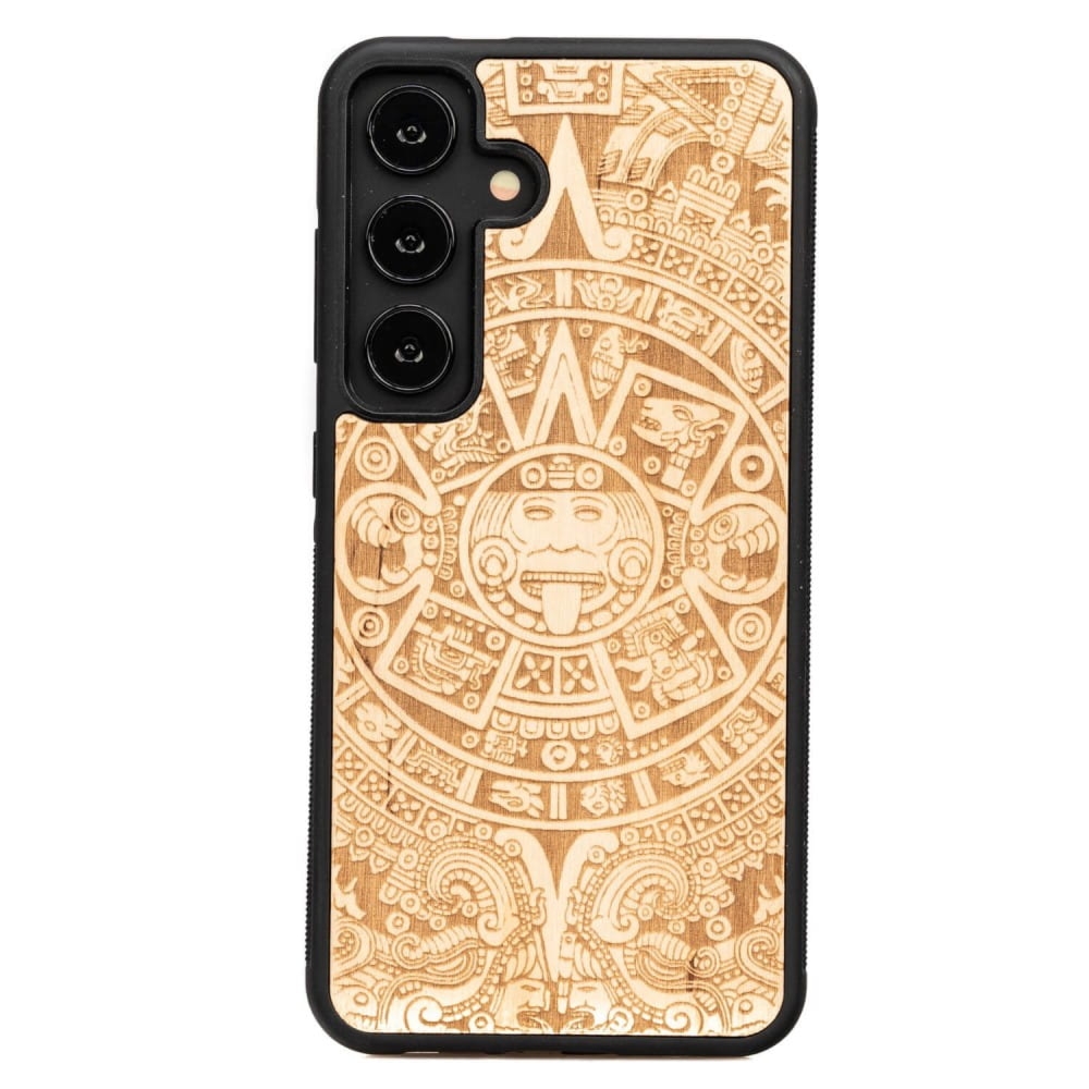 Drewniane etui do Galaxy S25 FE, Bewood Kalendarz Aztecki Aniegre