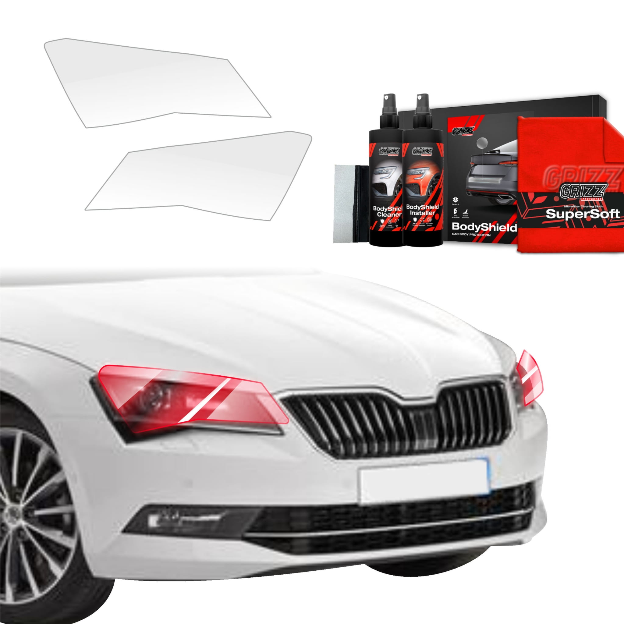 2w1 Folia ochronna na lampy Grizz Protector do Skoda Superb 3 Combi (2015-2019)