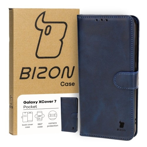 Image of Etui Bizon Case Pocket do Galaxy XCover 7, granatowe