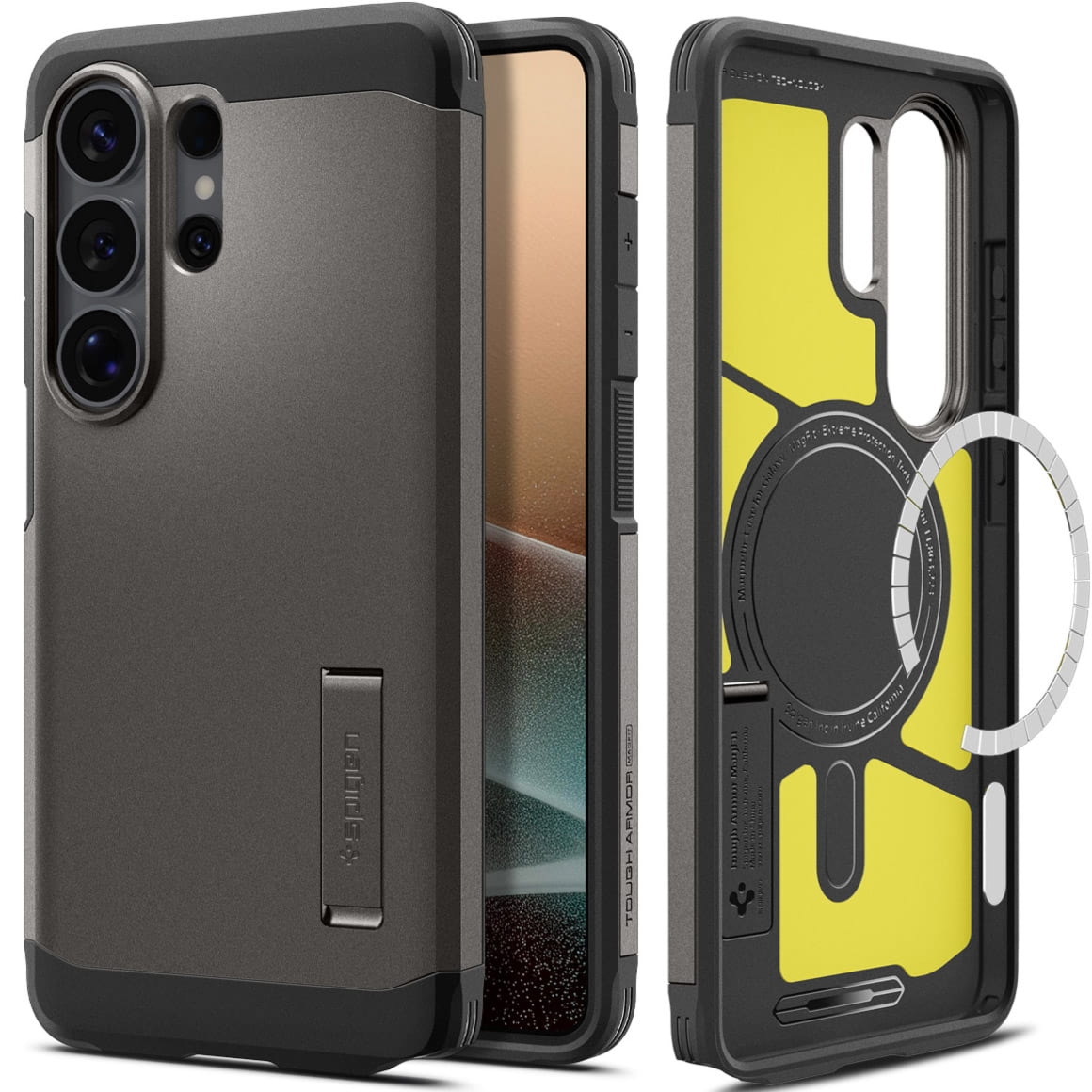 Etui Spigen Tough Armor Mag do MagSafe do Galaxy S26 Ultra, szare
