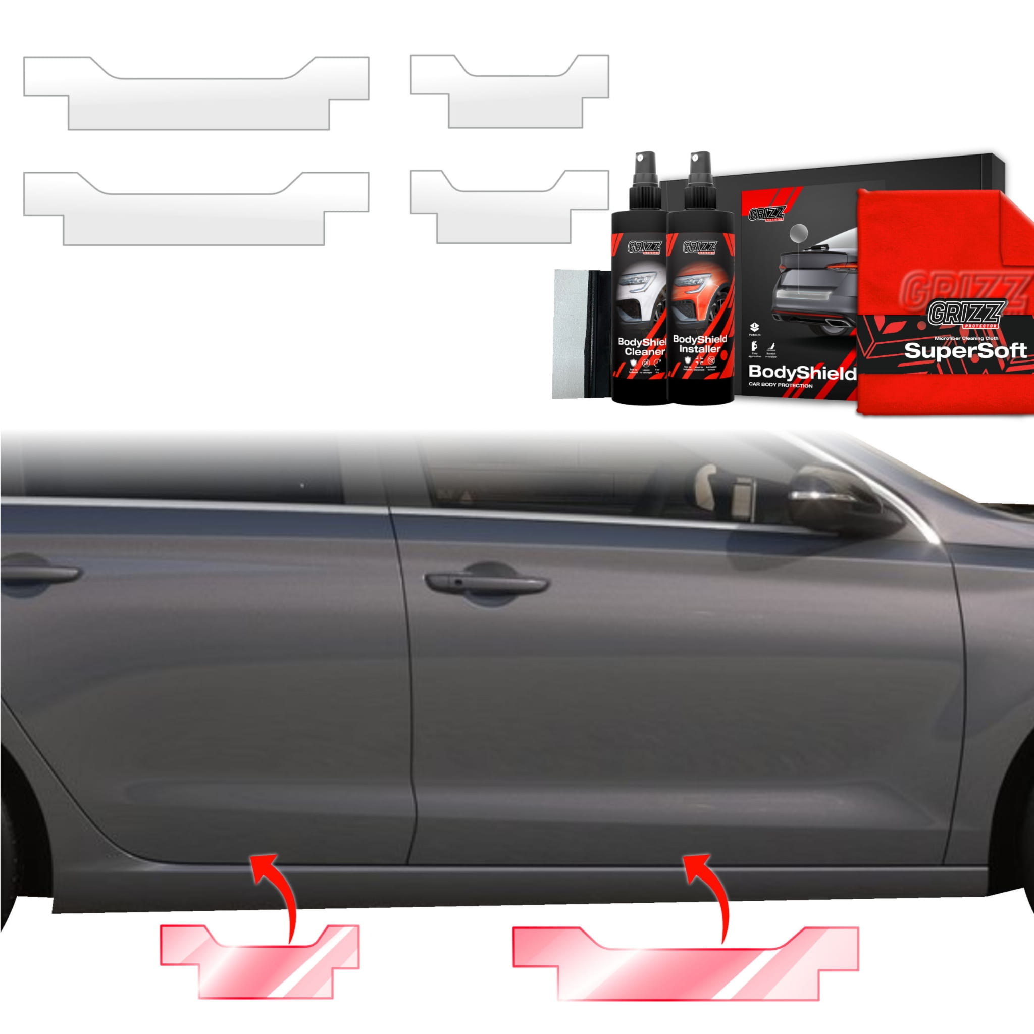 4w1 Folia ochronna Grizz Protector na progi do Hyundai i30 Hatchback (2020-2026)