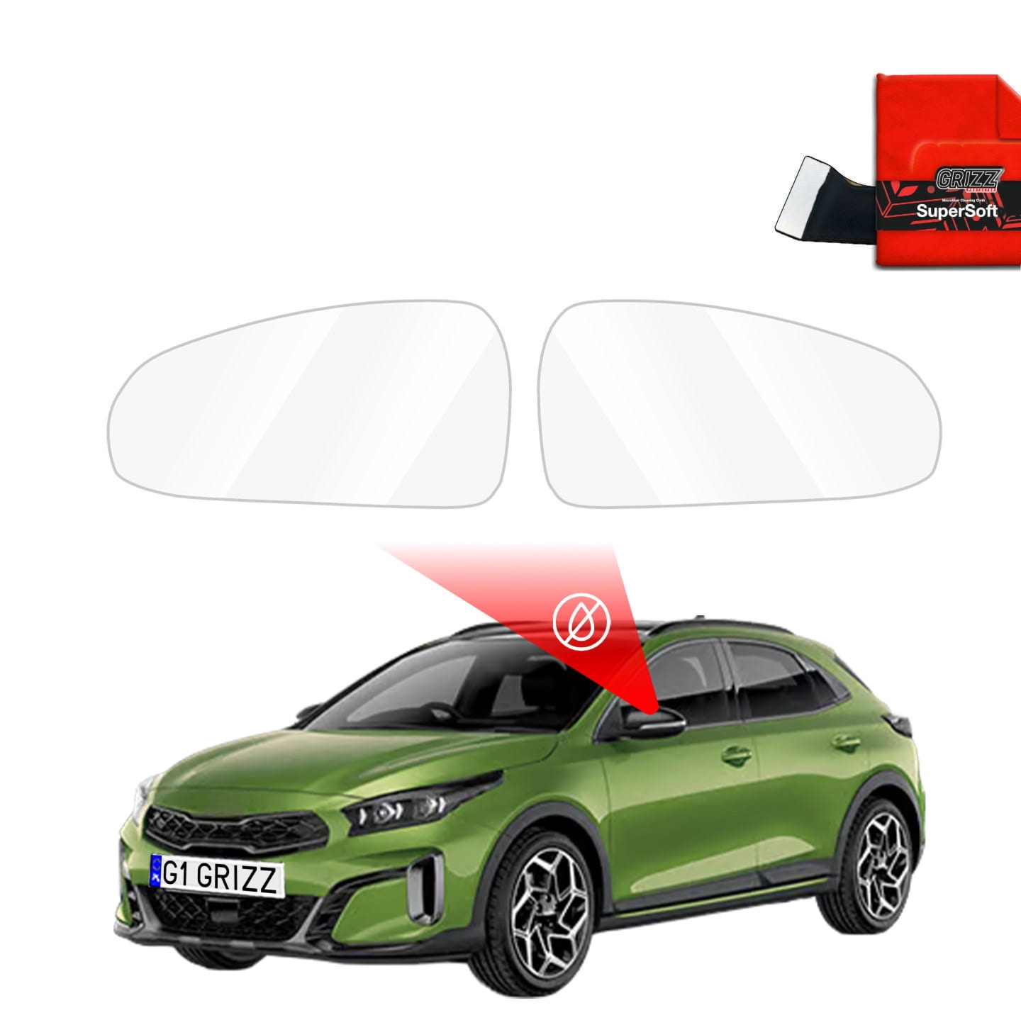 Folia przeciwdeszczowa Grizz Protector na lusterka do Kia ProCeed (2018-2025)