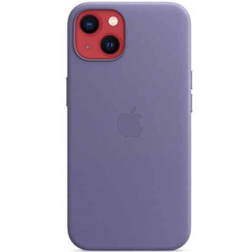 Image of Etui Apple Leather Case MagSafe do iPhone 13, fioletowe