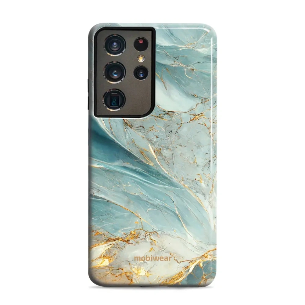 Etui ochronne do Galaxy S21 Ultra, Mobiwear Elite Pro, żyła lazuru