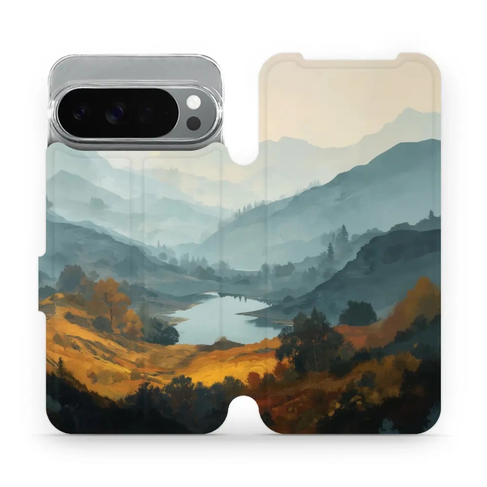 Etui z klapką do Google Pixel 10 Pro XL, Mobiwear Book, jezioro w dolinie
