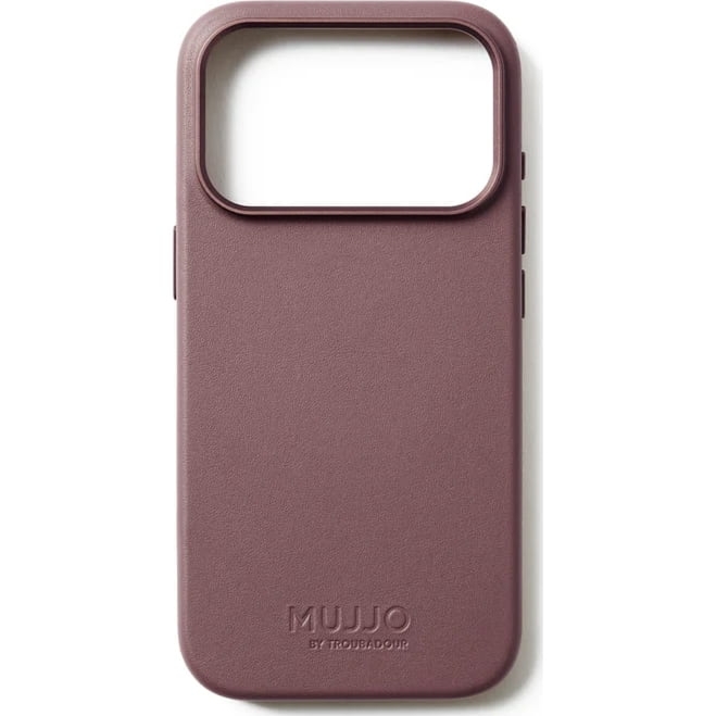 OUTLET: Etui Mujjo Full Leather Case do MagSafe do iPhone 18 Pro / 17 Pro, bordowe