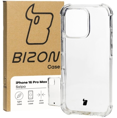 Image of Elastyczne etui Bizon Case Salpa do iPhone 16 Pro Max, przezroczyste