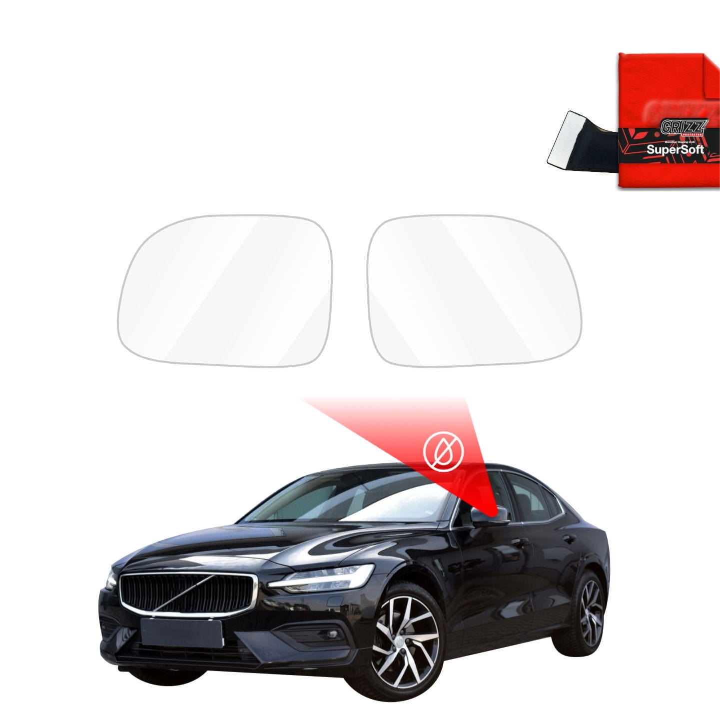 Folia przeciwdeszczowa Grizz Protector na lusterka do Volvo S60 3 Sedan 4D (2018-2026)