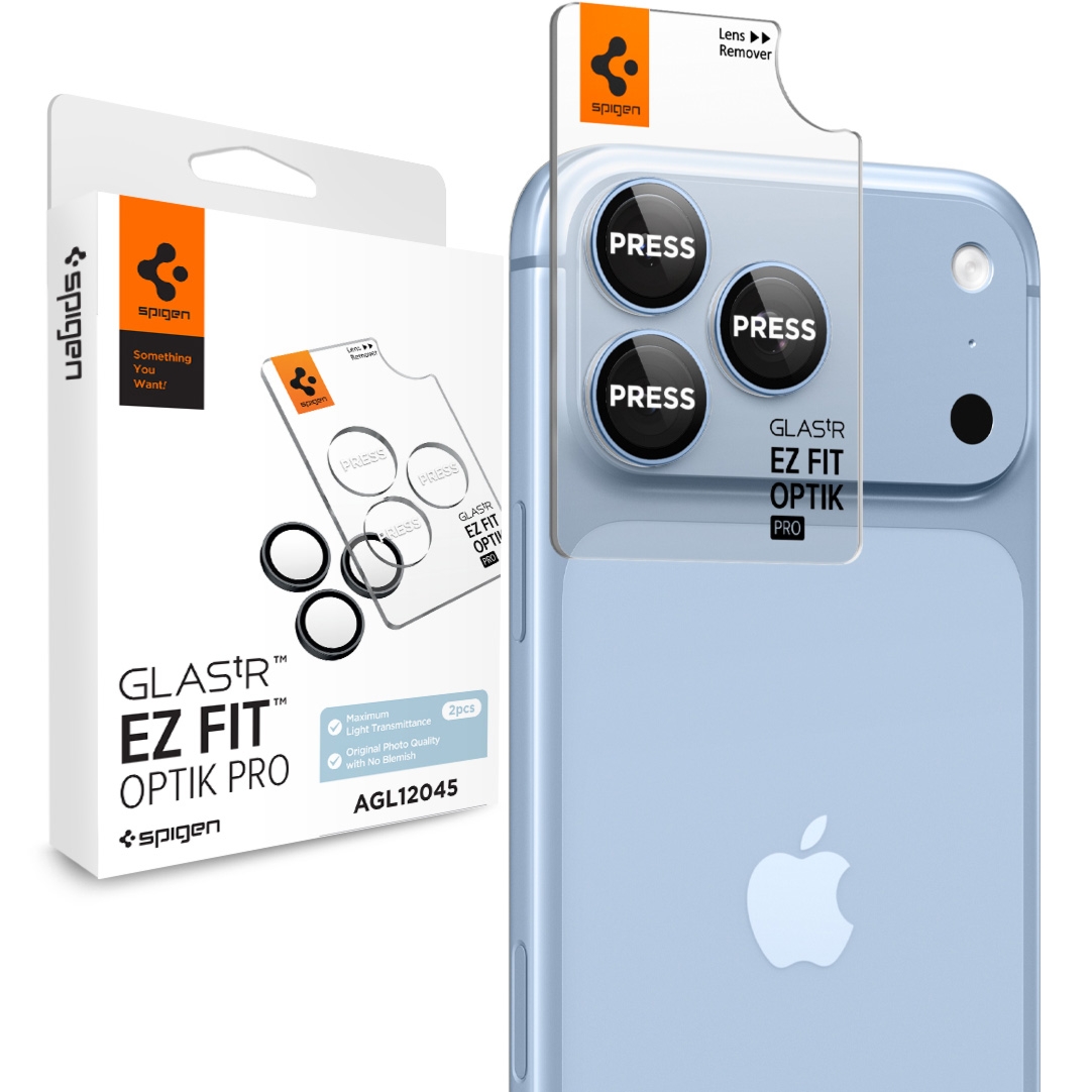 Szkło na aparat Spigen Glas.tR EZ Fit Optik Pro 2-Pack do iPhone 18 Pro Max / 18 Pro, niebieskie