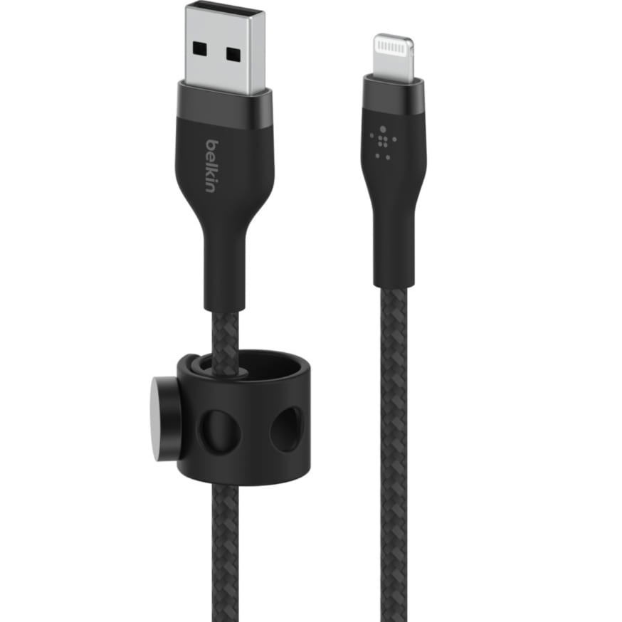 Kabel Belkin Boost Charge Pro Flex Braided MFi USB-A do Lightning 12W 2m, czarny