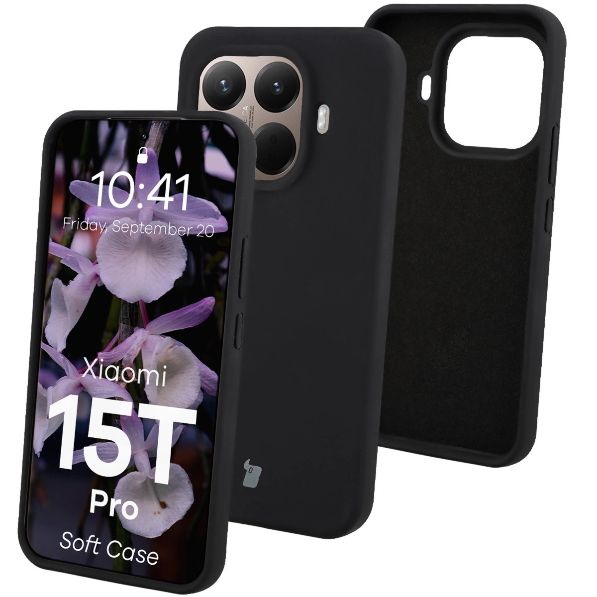 Silikonowe etui Bizon Soft Case do Xiaomi 15T Pro, czarne