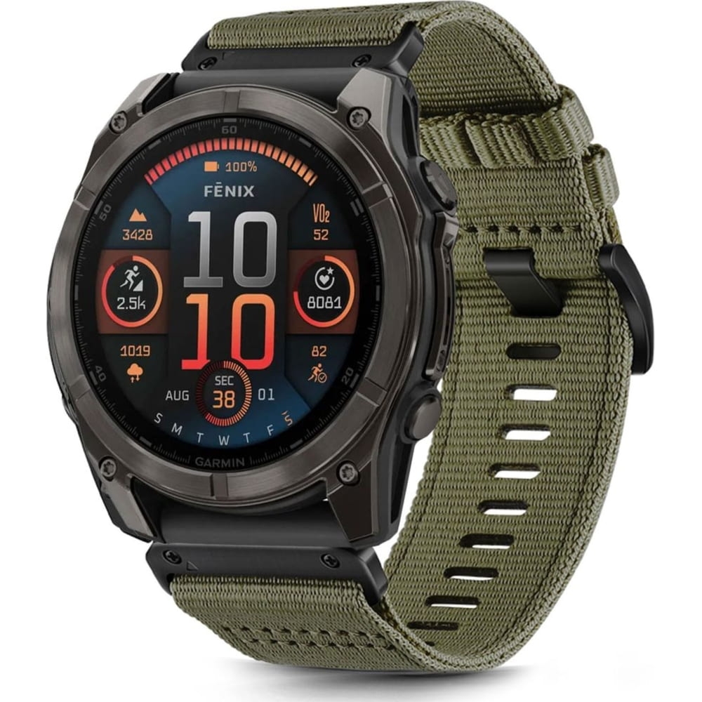 Pasek Tech-Protect Nylon Classic, QuickFit 26 mm do Garmin Fenix 8 Pro (51 mm) / 8 / 7X Pro / 7X / 6X Pro, zielony