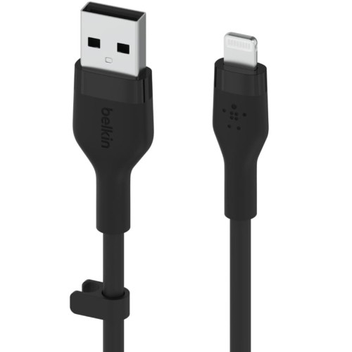 Image of Kabel Belkin Boost Charge Flex Silicone MFi USB-A do Lightning 3m, czarny