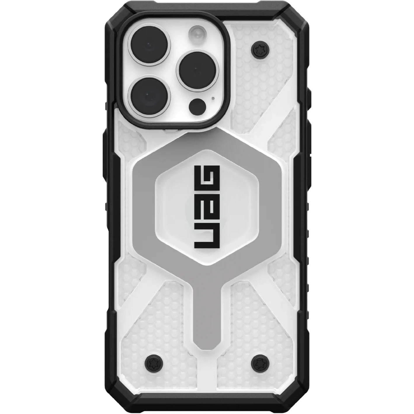 Image of Etui pancerne Urban Armor Gear Pathfinder Clear Mag do MagSafe do iPhone 16 Pro, przezroczyste z czarną ramką