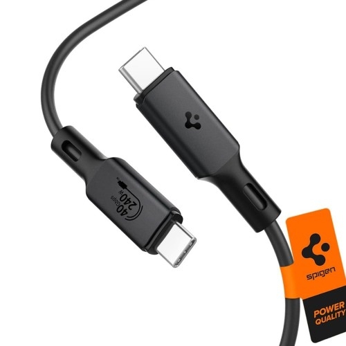 Image of Kabel Spigen ArcWire USB-C do USB-C (USB4 / Thunderbolt 4) PB2203 40Gb/s 240W 1,2m, czarny