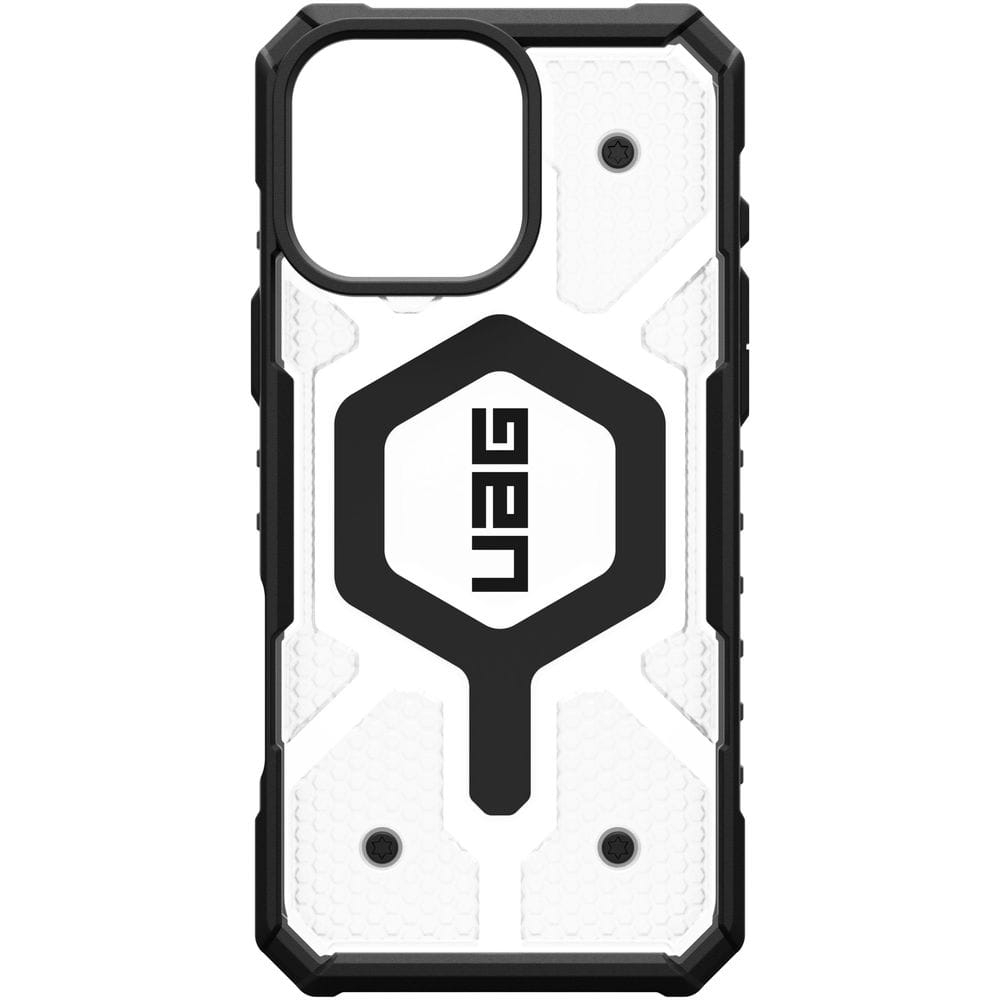 Image of Etui pancerne Urban Armor Gear Pathfinder Clear Mag do MagSafe do iPhone 16 Pro Max, przezroczyste z czarną ramką