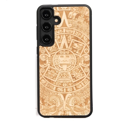 Image of Drewniane etui do Galaxy A35 5G, Bewood Kalendarz Aztecki Aniegre