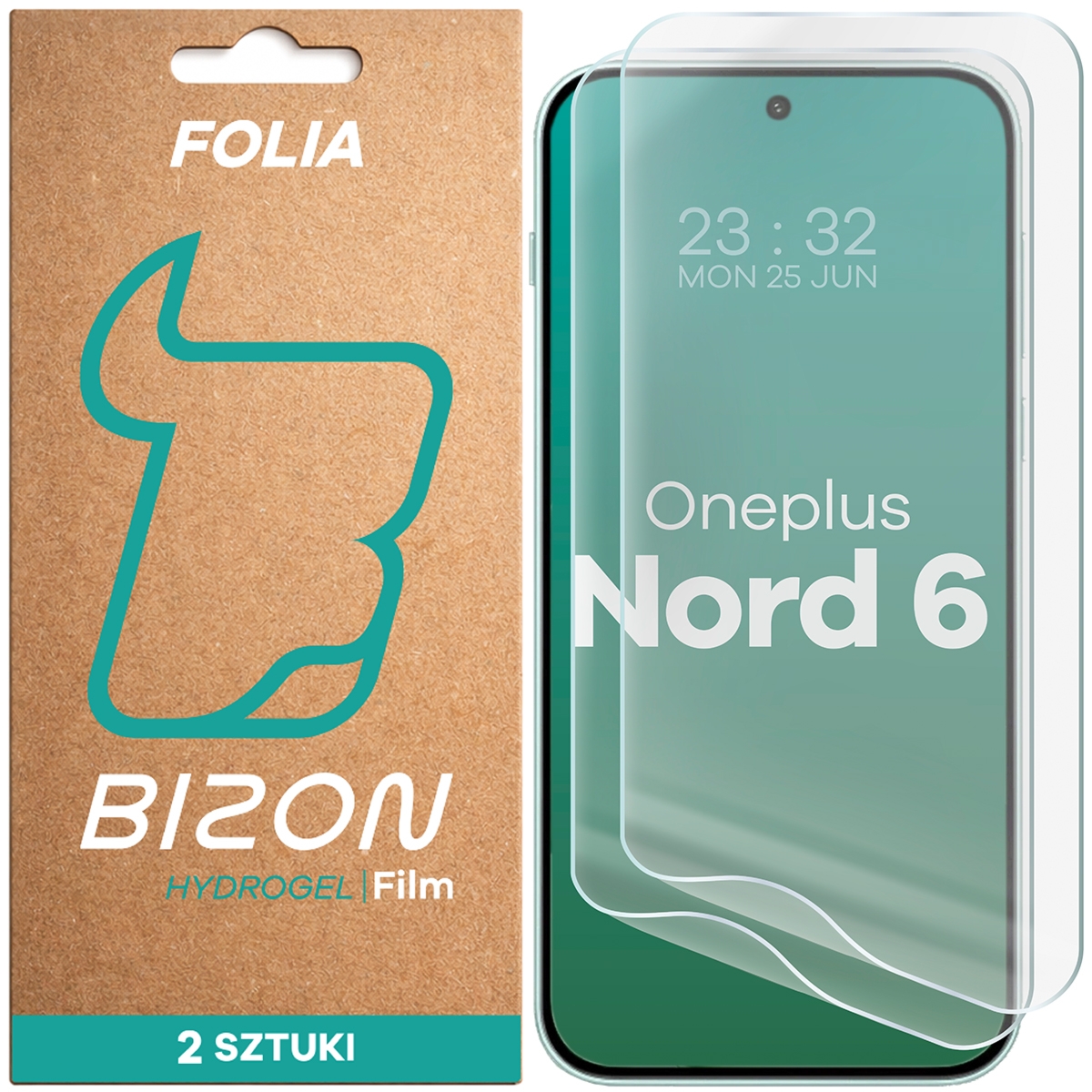 Folia hydrożelowa na ekran Bizon Film Hydrogel Front Duo do OnePlus Nord 6, 2 sztuki