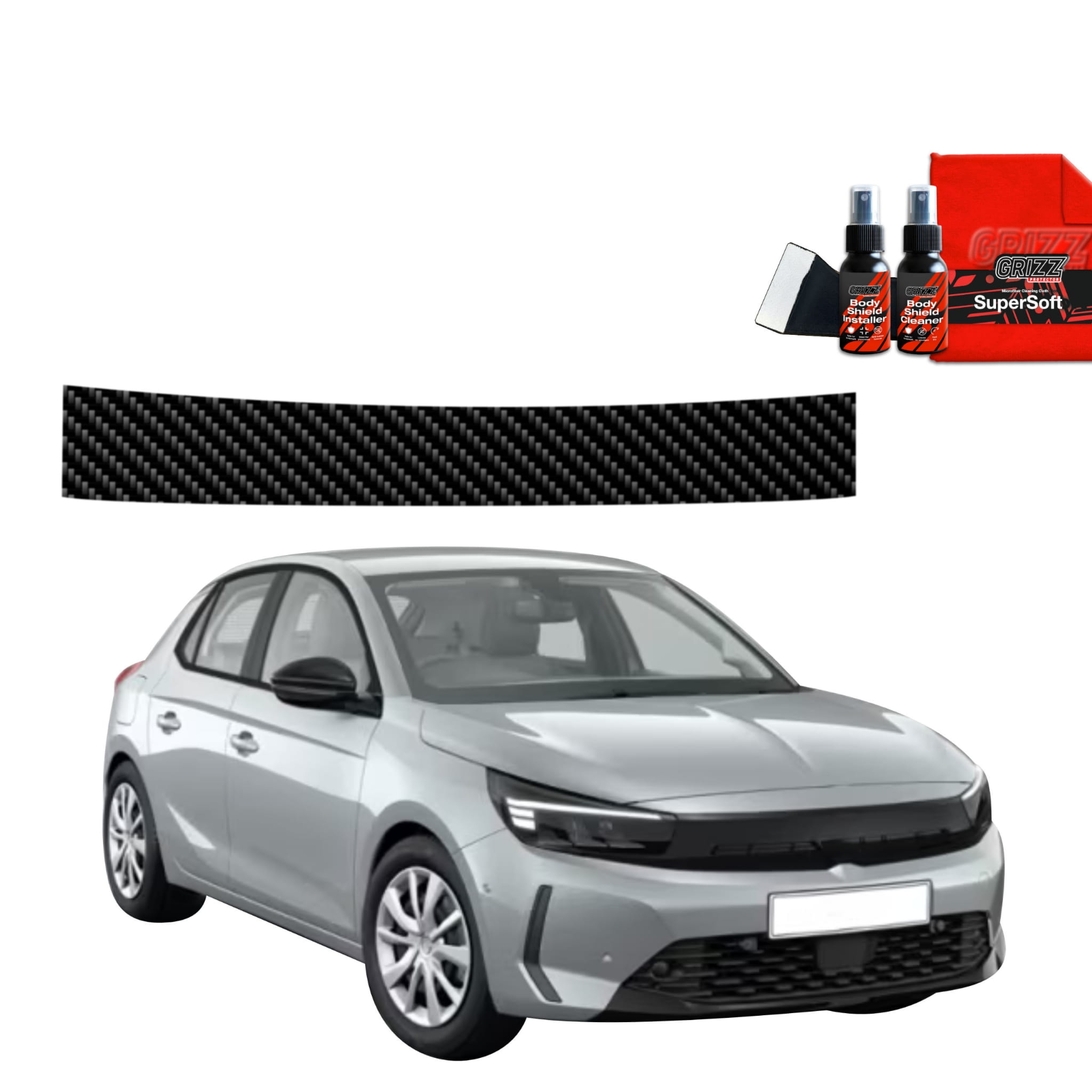Folia karbonowa Grizz Protector na próg bagażnika do Opel Corsa (2023-2026)