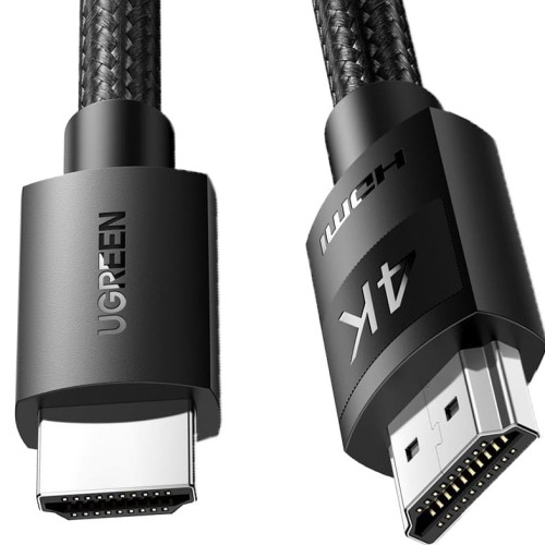 Image of Kabel nylonowy Ugreen przewód HDMI - HDMI, 4k / 60Hz, 3 m, czarny