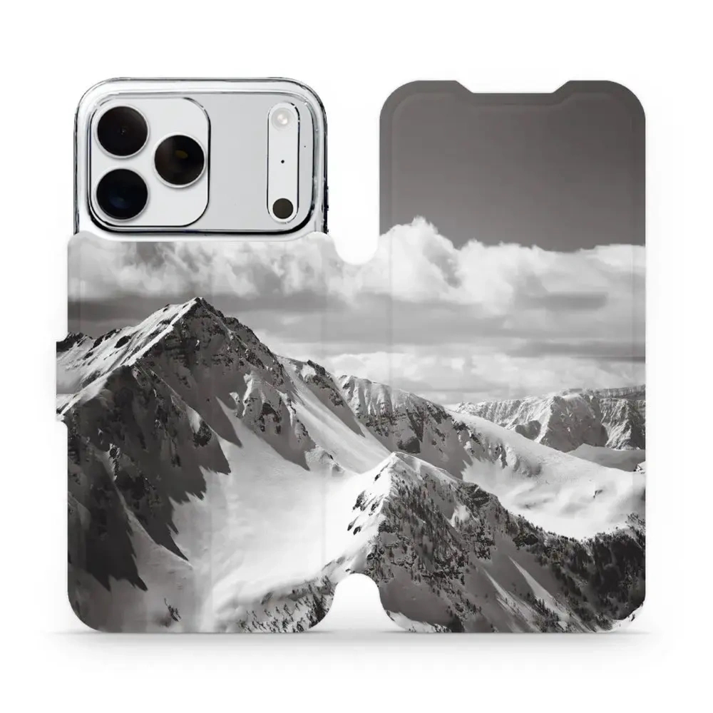 Etui z klapką do iPhone 18 Pro Max, Mobiwear Book, górski szczyt