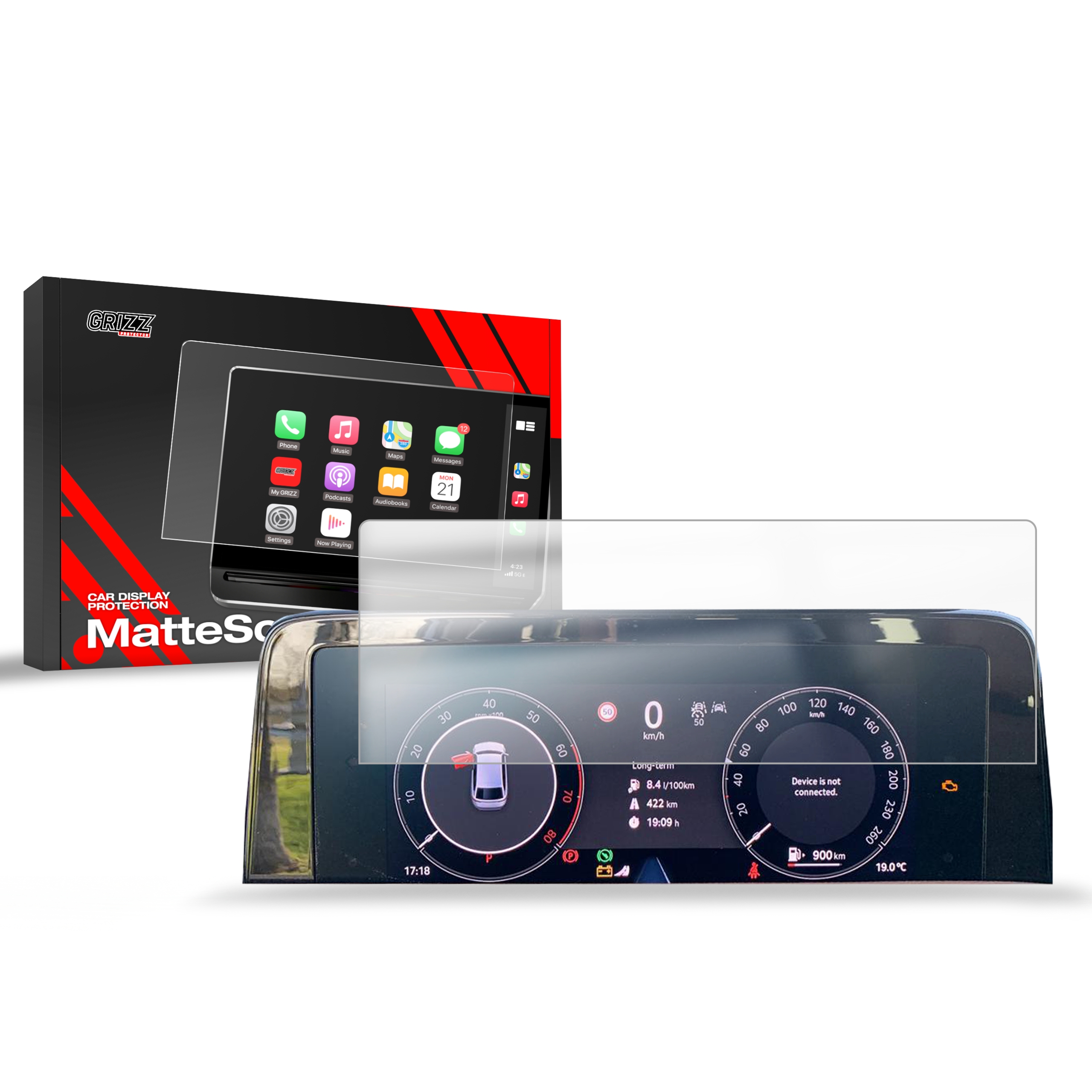 Folia matowa Grizz Protector do Skoda Superb 4 Virtual Cockpit (2024-2026)
