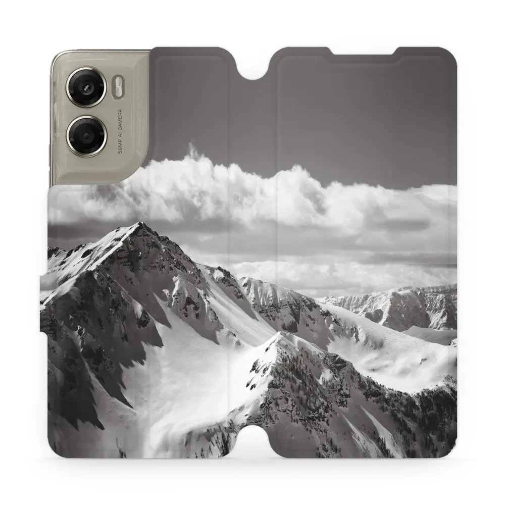 Etui z klapką do Motorola Moto G06 4G / Motorola Moto G06 Power 4G, Mobiwear Book, górski szczyt