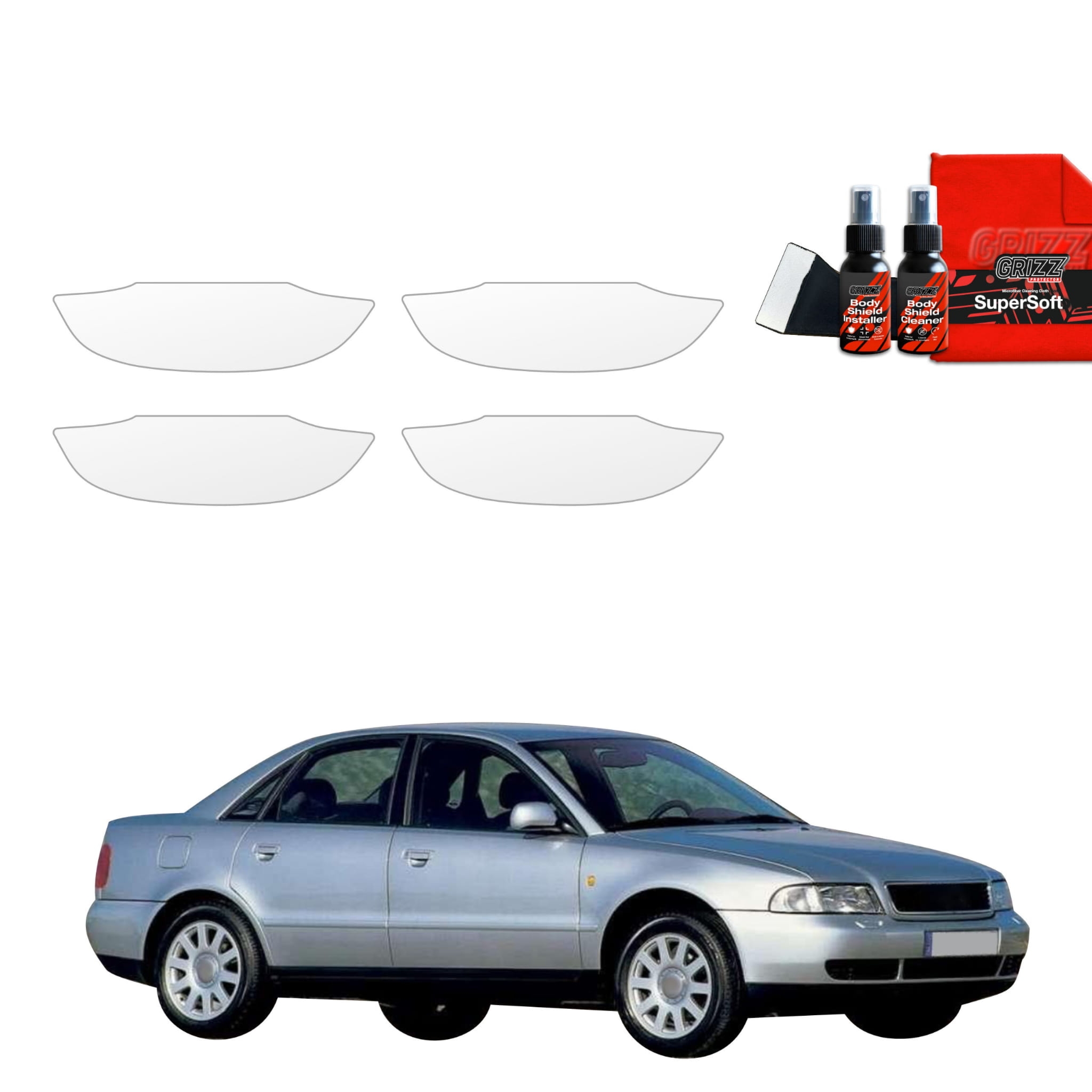 4w1 Folia ochronna pod klamki Grizz Protector do Audi A4 B5 Sedan (1994-2001)